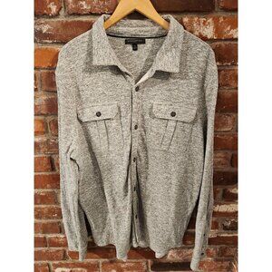 Banana Republic Men's XL Heavy Gray Button Front L/S Sweater/Shirt